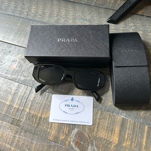 Prada PR17WS 1AB5S049 Sunglasses 49 mm Black / Grey Lens*BRAND NEW AUTHENTIC*1:1